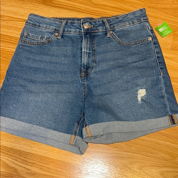 George Blue Jean Shorts High-Waisted Relaxed Fit - Picture 1 of 6